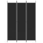 Preview: 3-tlg. Paravent Schwarz 150x220 cm Stoff