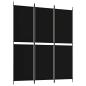 Preview: 3-tlg. Paravent Schwarz 150x180 cm Stoff