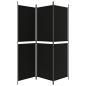 Preview: 3-tlg. Paravent Schwarz 150x180 cm Stoff