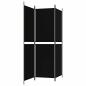 Preview: 3-tlg. Paravent Schwarz 150x180 cm Stoff