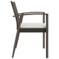 Preview: Gartenst?hle mit Kissen 2 Stk. Braun 56,5x57x83 cm Poly Rattan