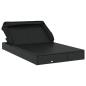 Preview: 2-Personen-Sonnenliege mit Dach Schwarz 213x118x97 Poly Rattan