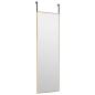 Preview: Türspiegel Golden 30x100 cm Glas und Aluminium