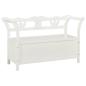 Preview: Sitzbank Weiß 107x45x75,5 cm Massivholz Tanne