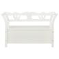 Preview: Sitzbank Weiß 107x45x75,5 cm Massivholz Tanne