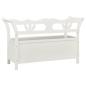 Preview: Sitzbank Weiß 107x45x75,5 cm Massivholz Tanne