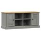 Preview: Schuhbank VIGO Grau 106x35x45 cm Massivholz Kiefer