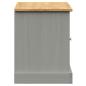 Preview: Schuhbank VIGO Grau 106x35x45 cm Massivholz Kiefer