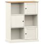 Preview: B?cherregal VIGO Wei? 90x35x114,5 cm Massivholz Kiefer