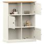 Preview: B?cherregal VIGO Wei? 90x35x114,5 cm Massivholz Kiefer