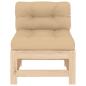 Preview: Mittelsofas mit Kissen 2 Stk. Massivholz Kiefer