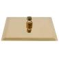 Preview: Regenbrause Edelstahl 20x20 cm Quadrat Golden