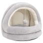 Preview: Katzenbett 40x40x35 cm Grau und Creme