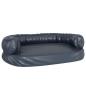 Preview: Hundebett Ergonomisch Schaumstoff Dunkelblau 88x65cm Kunstleder