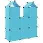 Preview: Kinderschrank Modular mit 8 Würfeln Blau PP