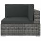 Preview: Modular-Sofa-Eckteil 1 Stk. + Auflagen Poly Rattan Grau