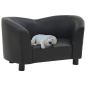 Preview: ARDEBO.de - Hundesofa Schwarz 67x41x39 cm Kunstleder
