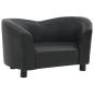 Preview: Hundesofa Schwarz 67x41x39 cm Kunstleder