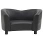 Preview: Hundesofa Schwarz 67x41x39 cm Kunstleder