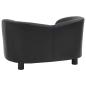 Preview: Hundesofa Schwarz 67x41x39 cm Kunstleder