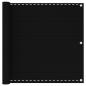 Preview: ARDEBO.de - Balkon-Sichtschutz Schwarz 90x600 cm HDPE