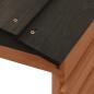 Preview: Mähroboter-Garage Schwarz und Braun 78x74x54 cm Tannenholz