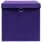 Preview: Aufbewahrungsboxen mit Deckeln 4 Stk. 28x28x28 cm Lila
