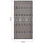 Preview: Outdoor-Teppich Flachgewebe 100x200 cm Schwarz Gestreift