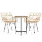 Preview: 3-tlg. Garten-Essgruppe Poly Rattan