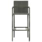 Preview: 5-tlg. Gartenbar-Set Poly Rattan Grau