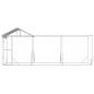 Preview: Outdoor-Hundezwinger mit Dach Silber 6x2x2,5 m Verzinkter Stahl
