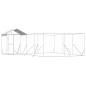 Preview: Outdoor-Hundezwinger mit Dach Silbern 6x6x2,5m Verzinkter Stahl