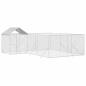 Preview: Outdoor-Hundezwinger mit Dach Silbern 6x6x2,5m Verzinkter Stahl
