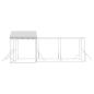 Preview: Outdoor-Hundezwinger mit Dach Silbern 6x6x2,5m Verzinkter Stahl