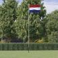 Preview: ARDEBO.de - Niederländische Flagge mit Mast 6,08 m Aluminium