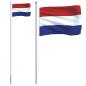 Preview: Niederländische Flagge mit Mast 6,08 m Aluminium