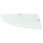 Preview: Eckregale 2 Stk. mit Verchromten Halterungen Glas Wei? 25x25 cm