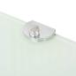 Preview: Eckregale 2 Stk. mit Verchromten Halterungen Glas Wei? 25x25 cm