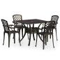 Preview: 5-tlg. Bistro-Set Aluminiumguss Bronzen