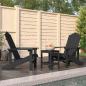 Preview: ARDEBO.de - Adirondack-Gartenst?hle mit Tisch HDPE Anthrazit
