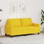 Preview: ARDEBO.de - 2-Sitzer-Sofa Hellgelb 140 cm Stoff