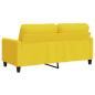 Preview: 2-Sitzer-Sofa Hellgelb 140 cm Stoff