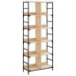 Preview: Bücherregal Sonoma-Eiche 78,5x33x188,5 cm Holzwerkstoff