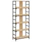 Preview: Bücherregal Sonoma-Eiche 78,5x33x188,5 cm Holzwerkstoff