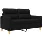 Preview: 2-Sitzer-Sofa Schwarz 120 cm Stoff