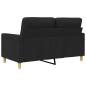 Preview: 2-Sitzer-Sofa Schwarz 120 cm Stoff