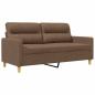 Preview: 2-Sitzer-Sofa Braun 140 cm Stoff