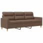 Preview: 3-Sitzer-Sofa Braun 180 cm Stoff