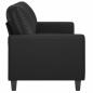 Preview: 2-Sitzer-Sofa Schwarz 140 cm Kunstleder
