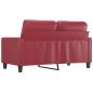 Preview: 2-Sitzer-Sofa Weinrot 120 cm Kunstleder